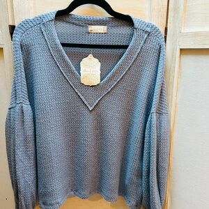 Altered State NWT Blue V neck.